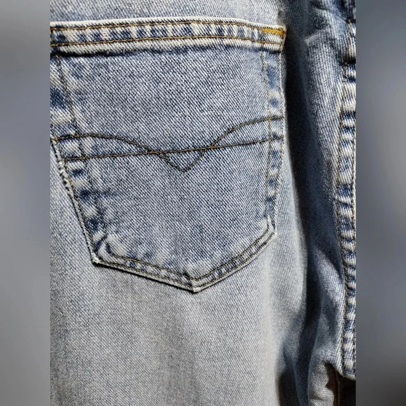 Maurices Bootcut Jeans Light Wash size 11/12 LONG Vintage 90s Distressed Faded - Picture 4 of 8